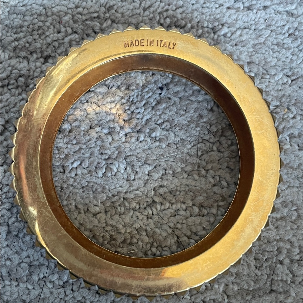 Burberry Gold-Tone Round Bangle Bracelets (2) - Picture 2 of 4